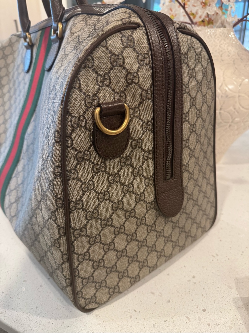 Gucci Ophidia GG Large Carry-On Duffle Beige/Ebony - Picture 3 of 10